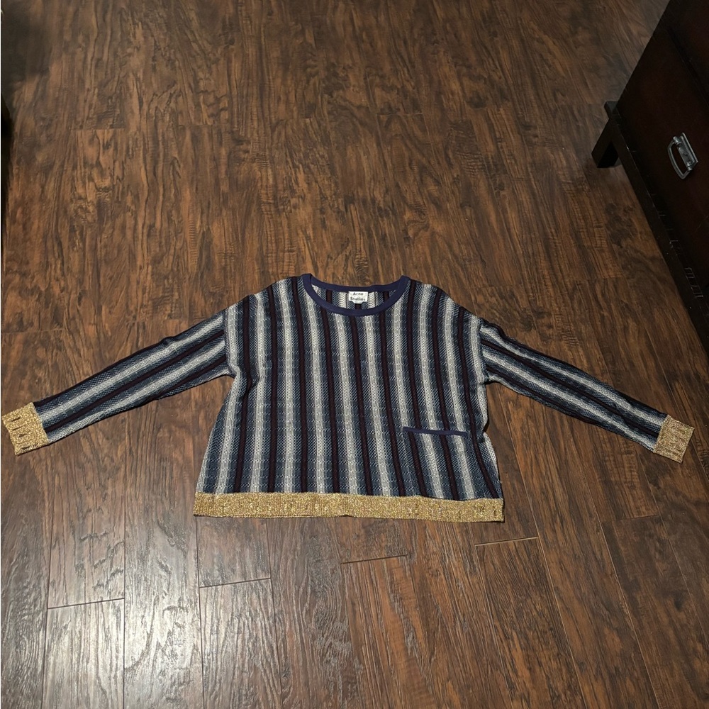 Acne Studios Blanca Striped SS17 Knit Sweater Size Medium - Picture 2 of 11